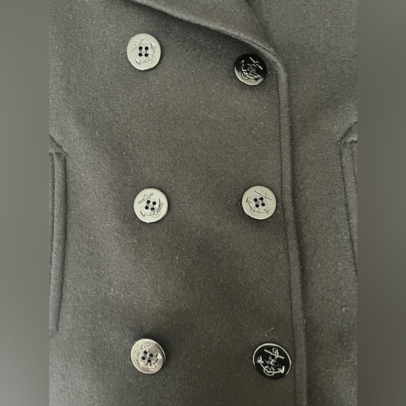 MDP Maria De Pinto (Made in U.S.A.) Women’s Black Winter Pea Coat – Size Large - Picture 5 of 12